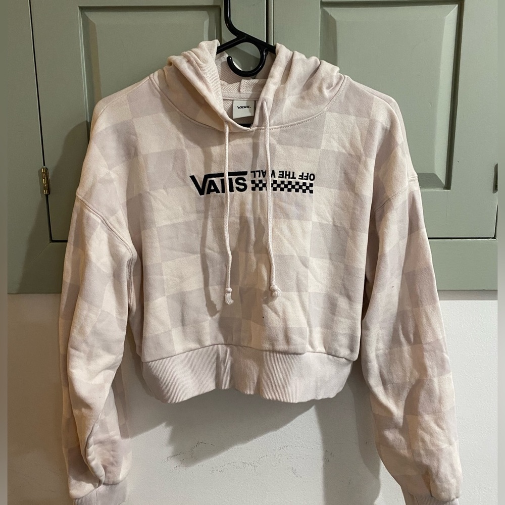 vans pink cropped sweatshirt NWOT